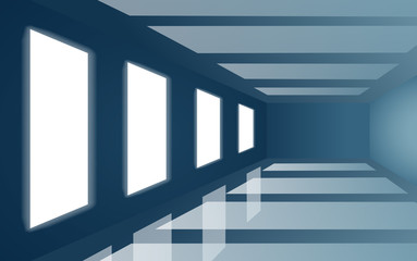 Fototapeta premium light from windows in the studio room