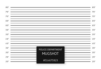 Police lineup or mugshot background. Vector illustration © Oleh