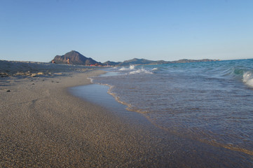 Canary Islands nature. Seashore in the bay in summer.