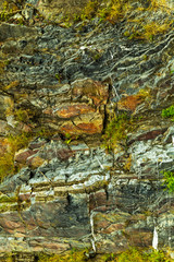 Rocks highlighted limestone background