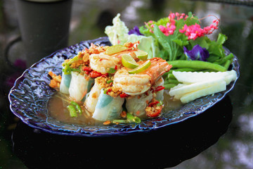 Vietnamese Salad Roll in Thai Style - Healthy meal