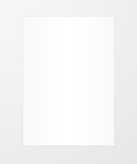 Blank A4 sheet of white paper with shadow, template for your design. Set. Vector illustration