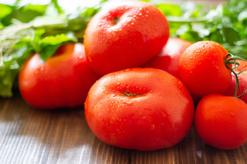 Fresh vegetables on a wooden background. Healthy eating.