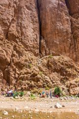 TINERHIR, MOROCCO, 28 AUGUST 2018: The famous Todra Gorges