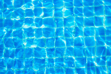 Obraz premium Top view swimming pool blue ripped water abstract background