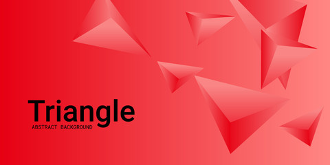 Triangle background. Abstract composition of triangular crystals.