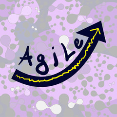 Background with word Agile