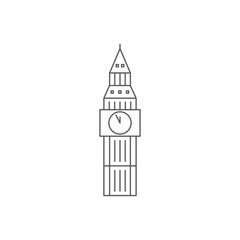Fototapeta na wymiar Big ben clock, britain, london, monument, united kingdom, world monuments icon, isolated on white background