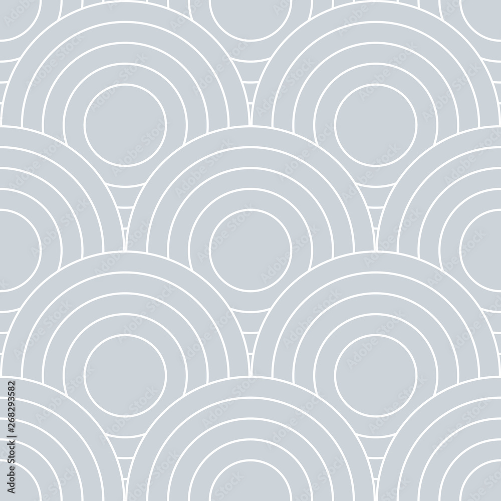 Poster abstract retro pattern of geometric shapes. neutral mosaic backdrop. geometric wave of circles backg