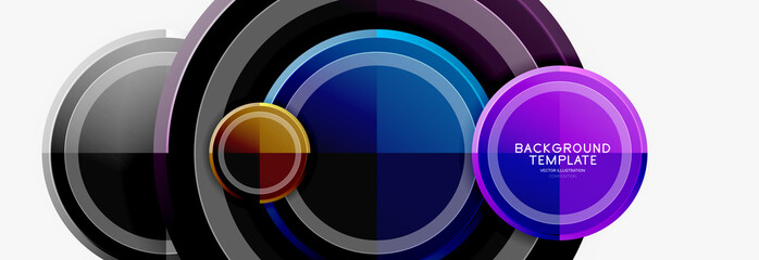 Fototapeta premium Colorful glossy circles background