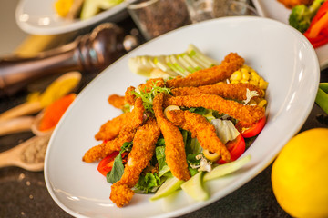 Chicken salad and hallumi grilled cheese