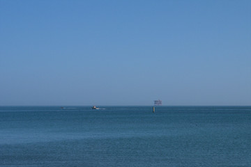 boat on the sea,fishing,blue, horizon,sky, ,horizon,water,view