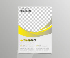 Obraz premium Business abstract vector template. Brochure design, cover modern layout, annual report, poster, flyer in A4 with colorful triangles, geometric shapes for tech, science, market with light background