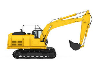 Excavator Isolated
