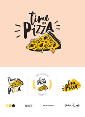 Set logotype for restaurant and cafe menu design. 