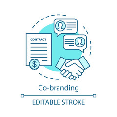 Co-branding concept icon