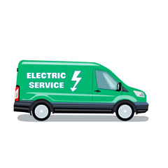  Car service electrician. Vector graphics in flat style.