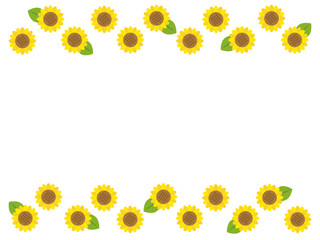 かわいいヒマワリのフレーム