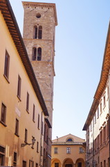 Fototapeta na wymiar Typical street of Volterra, Tuscany, Italy
