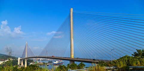 Bridge of the Ha long city, Halong Pier From Cai Lan International Ship Ports, Vietnam