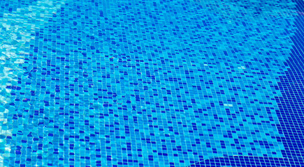 Swimming pool water blue glass mosaic