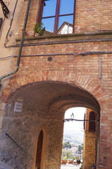 Fototapeta premium Alley of the abandoned, Volterra, Tuscany, Italy