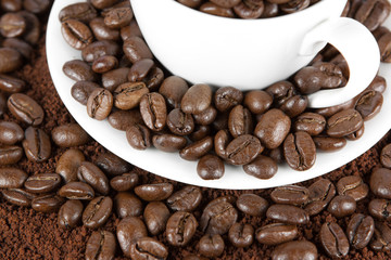 Coffee Beans and Cup