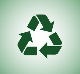 Obraz premium Green recycle icon. Vector icon.
