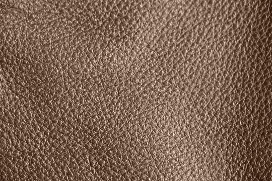 The texture of genuine leather. Impeccable and stylish background. Beautiful stylish background. Natural skin texture close up. Brown background. The structure of the leather material brown shades. © Sagittarius_13