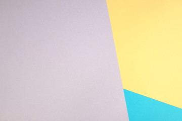 Abstract color background. Paper blanks on a table. Office minimalism style concept. Empty space for design and text. 