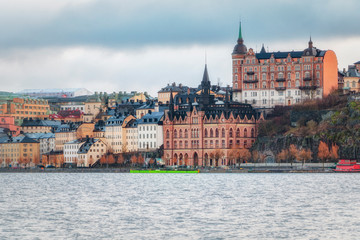 Naklejka na ściany i meble Stockholm, Sweden - View of Stockholm from the river
