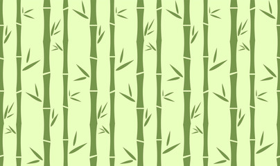Fototapeta na wymiar Seamless background with bamboo patterns. Bamboo branches and leaves.