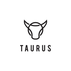 taurus symbol vector logo design