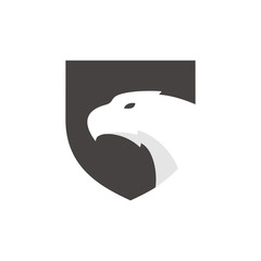 eagle shield concept logo design