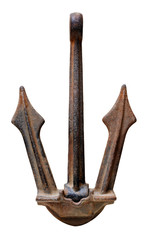 Old rusty ship anchor