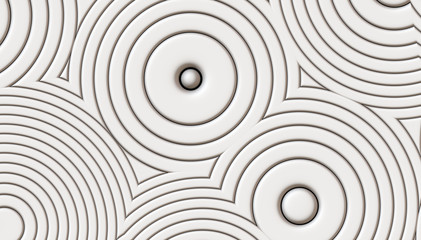 white 3d circles background