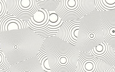 white circles abstract 3d background