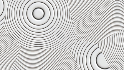 white modern 3d circles 
