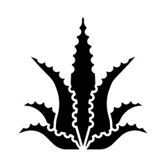Aloe vera glyph icon