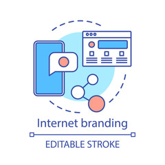 Internet branding concept icon