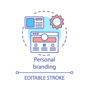 Personal branding concept icon