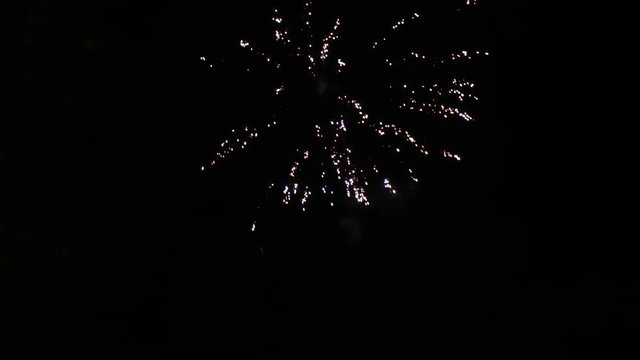 Beautiful fireworks in the night sky 