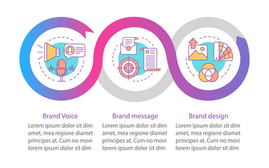 Branding elements vector infographic template