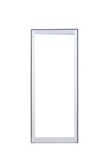 Metal window frame isolated on white background