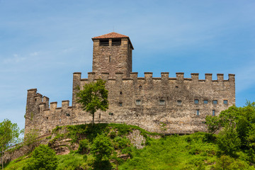 Fototapeta na wymiar Zumelle castle in Italy