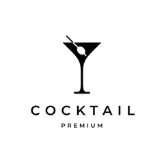 Foto op Plexiglas Cocktail Logo Design Template © Allestudio