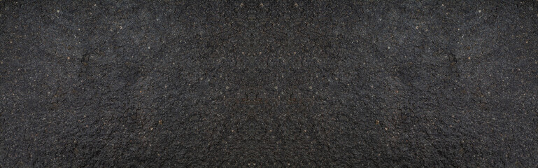 Panorama of Black stone texture and background