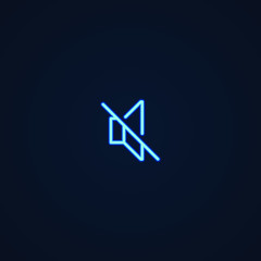Speaker Disable | Neon Style Icon