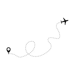 Airplane way icon background illustration