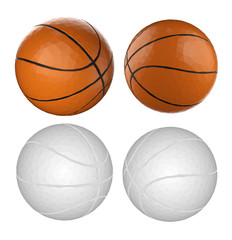 Polygonal basketball ball